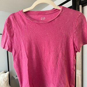 GAP XS Sunken T Shirt in Bright Pink